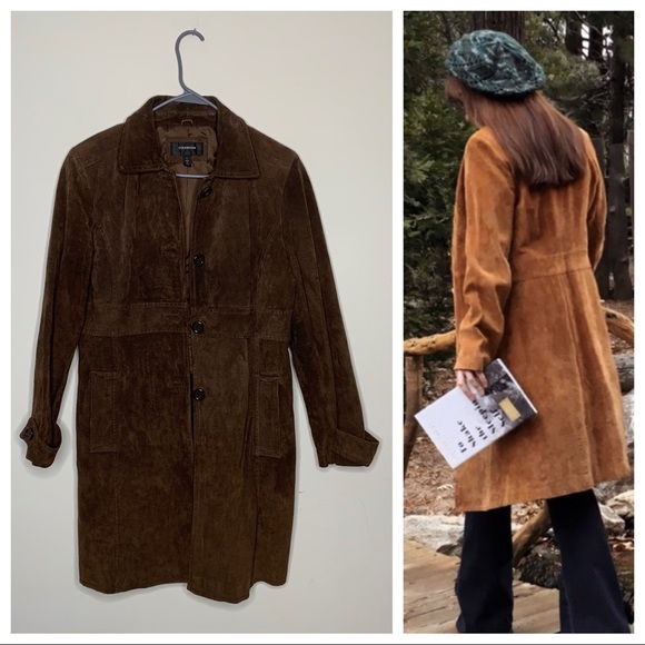 Jackets & Blazers - Brown Suede Women's Coat
